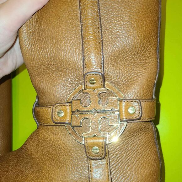 Tory Burch Designer Amanda Leather Riding Boot Size 8.5 - Picture 3 of 8